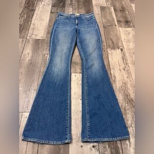 L'Agence High Rise Flare Jeans 27 Century Hippie Bohemian Designer